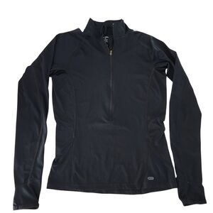 MEC black half zip long sleeve performance top base layer size large